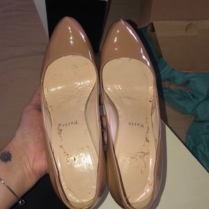christian louboutin shoes size 38 in tan